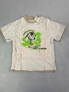 Arizona Boys Size 4 Short Sleeve Shirt Tiger Graphic Safari New Tags